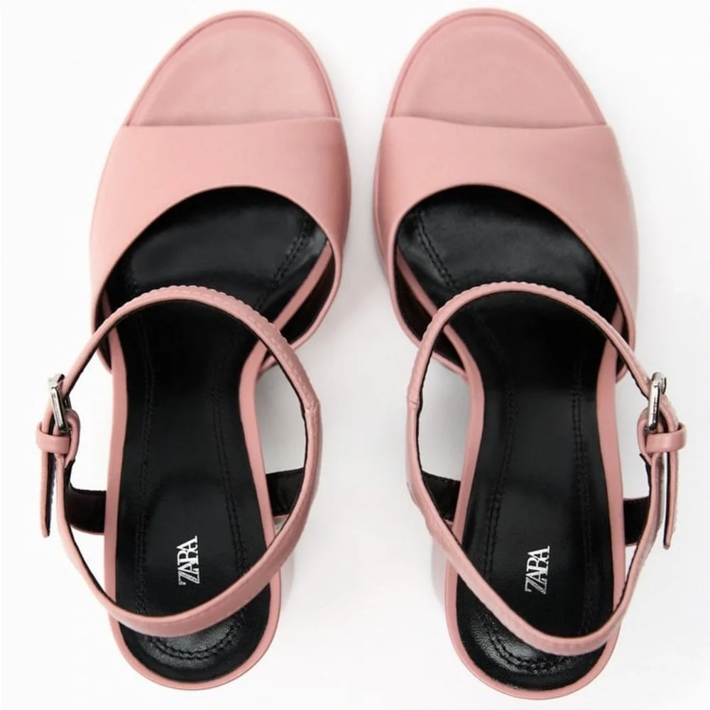 Zara leather platform